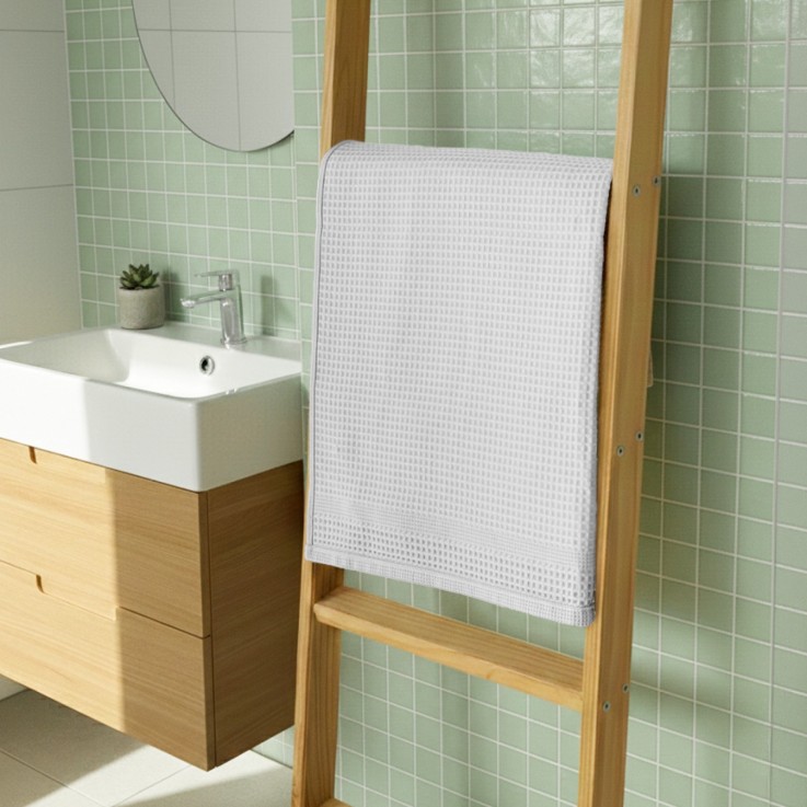 Serviette de toilette en coton NID D'ABEILLE