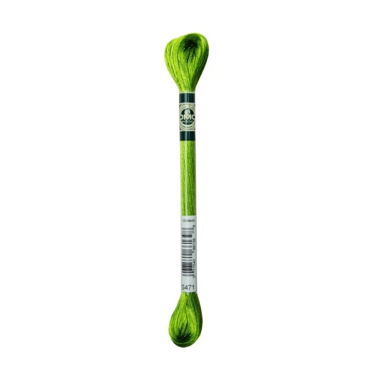 Fil Mouliné DMC Col. S471 Gamme Satin Broderie et Point de Croix