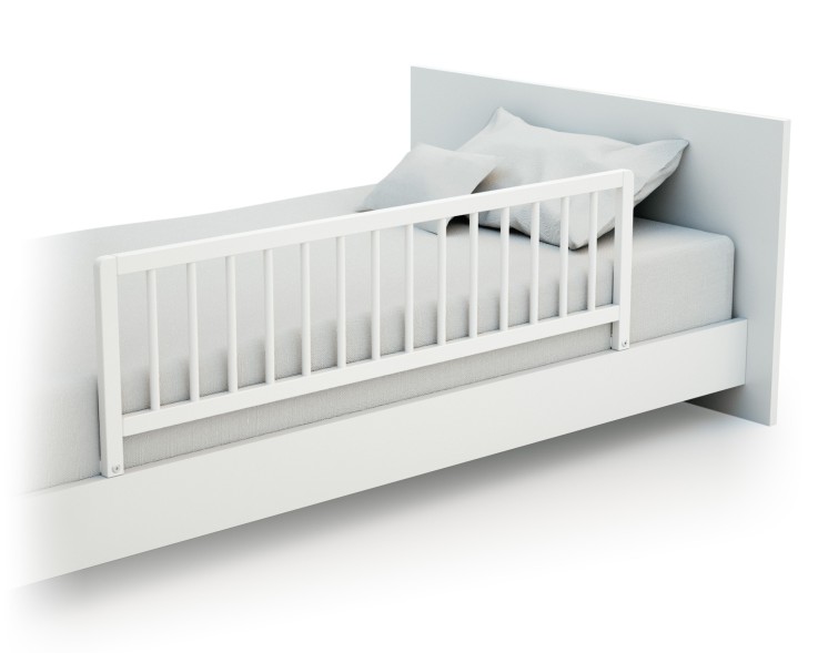 Barrière de lit enfant en bois blanc SIDO