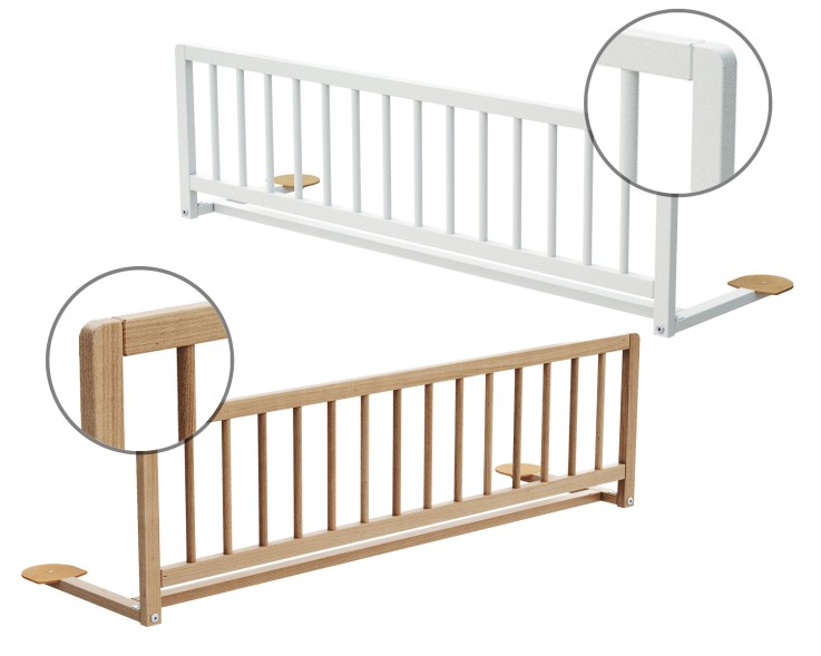 Barrière de lit enfant en bois blanc SIDO