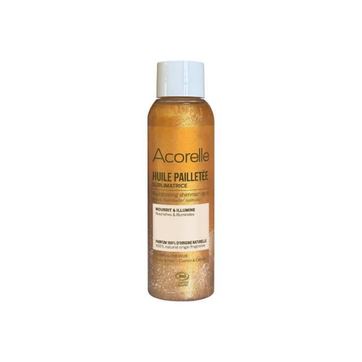 Huile pailletée sublimatrice - nourrit & illumine Bio (100ml)