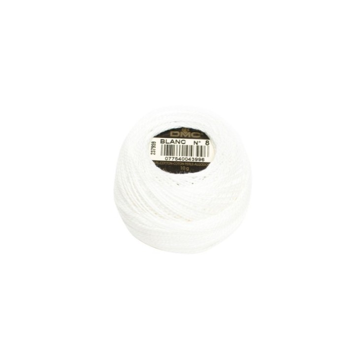 Fil DMC Coton Perlé Small N8 Pel. 10g Col. Blanc