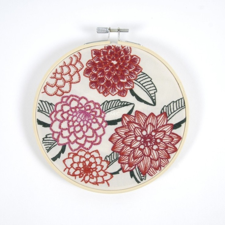 Kit Broderie Marie-Dominique Procureur Dahlias