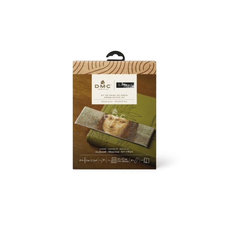 Kit Broderie Point de Croix Marque Page Mona Lisa