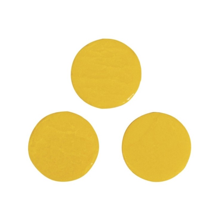 Pastilles de colorant pour cire et gel, 3 pces, 2 cm jaune