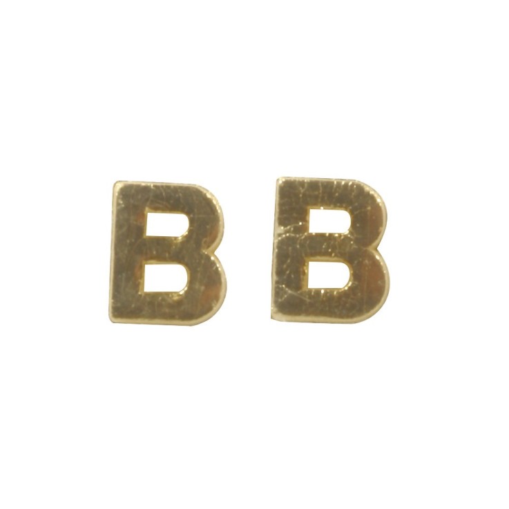Lettres en cire - B - , or, 9mm, 2 pces