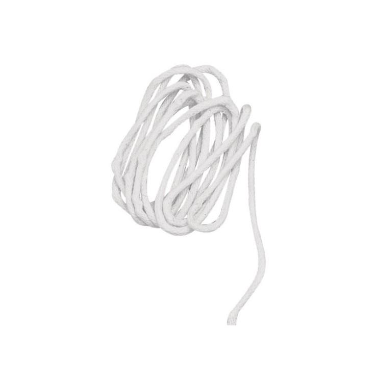 Mèche spéciale p. lampes à  l'huile,à¸ 3mm, Mèche coton,noyau fibre verre,sct 2m