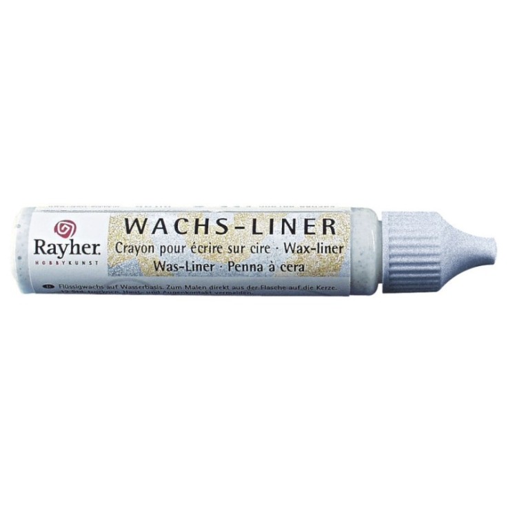 Crayon pailleté pour cire, flacon 30ml, argent pailleté