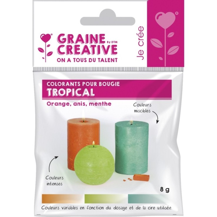 Colorants solides pour Bougie 3 couleurs Tropical