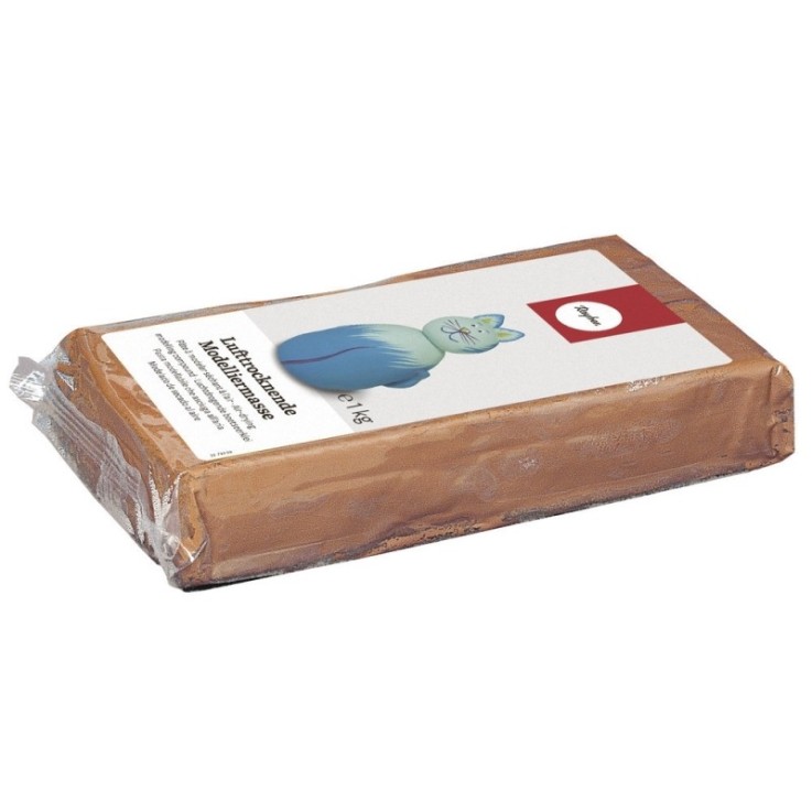 Pâte à  modeler séchant à  l'air, 1kg, terre brune