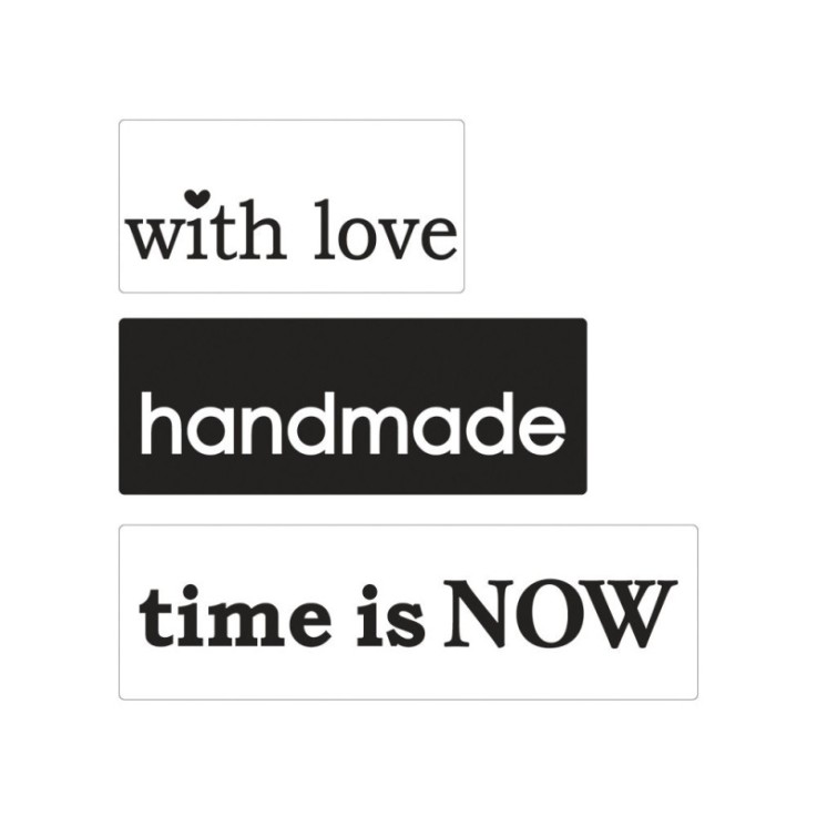 Labe. . . love,handmade,time. . . , 30x15mm, 40x15mm, 50x15mm, 3pces