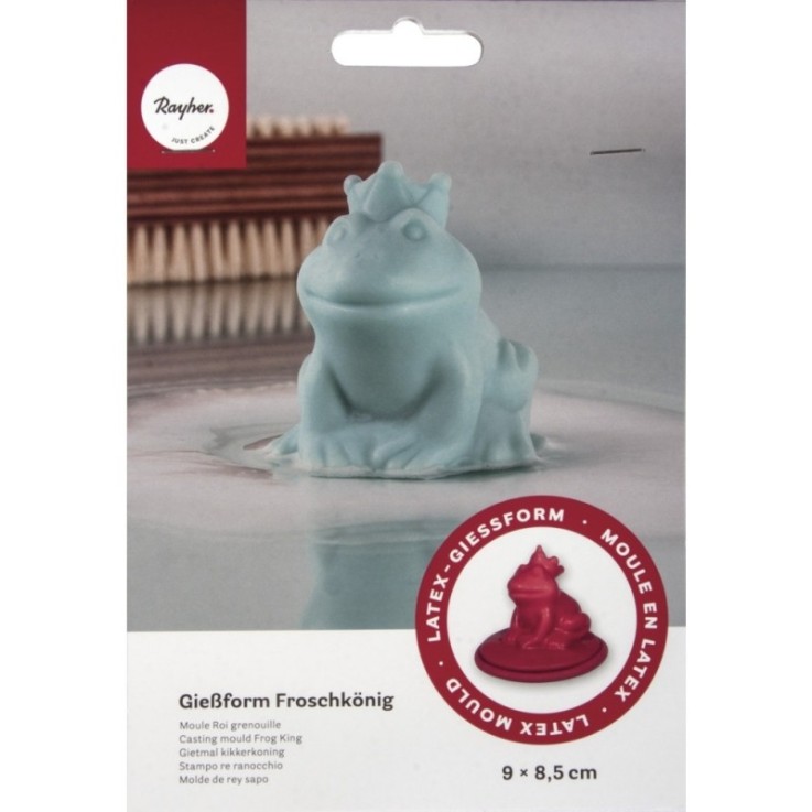 Moule latex forme compl. : Roi grenouille, 8,2x7cm, 1pce.