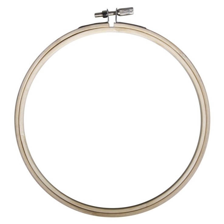 Cadre de broderie en bois, 17cm ø, hauteur de l'anneau: 8mm