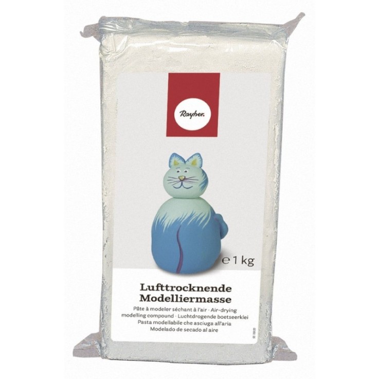 Pâte à  modeler séchant à  l'air, 1kg, blanc
