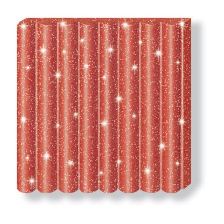 Pâte Fimo Kids 42 g Rouge pailleté 8030.212