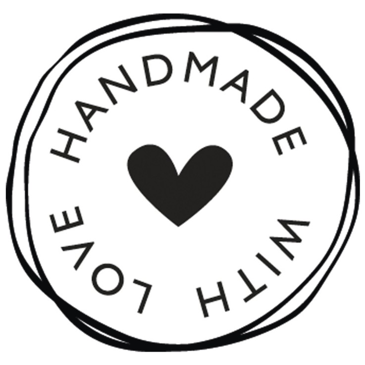Tampons "Handmade with love", 3cm ø