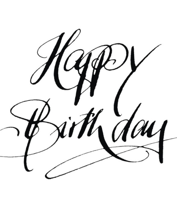 Tamp. bois Happy Birthday,...