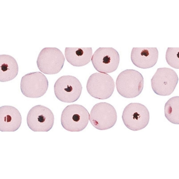 Perles en bois FSC 100%, polies, 12mm 32 pièces , rose