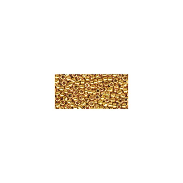 Rocailles, 2,6 mm ø, nacre, or, pas lavable, Boîte 17 g