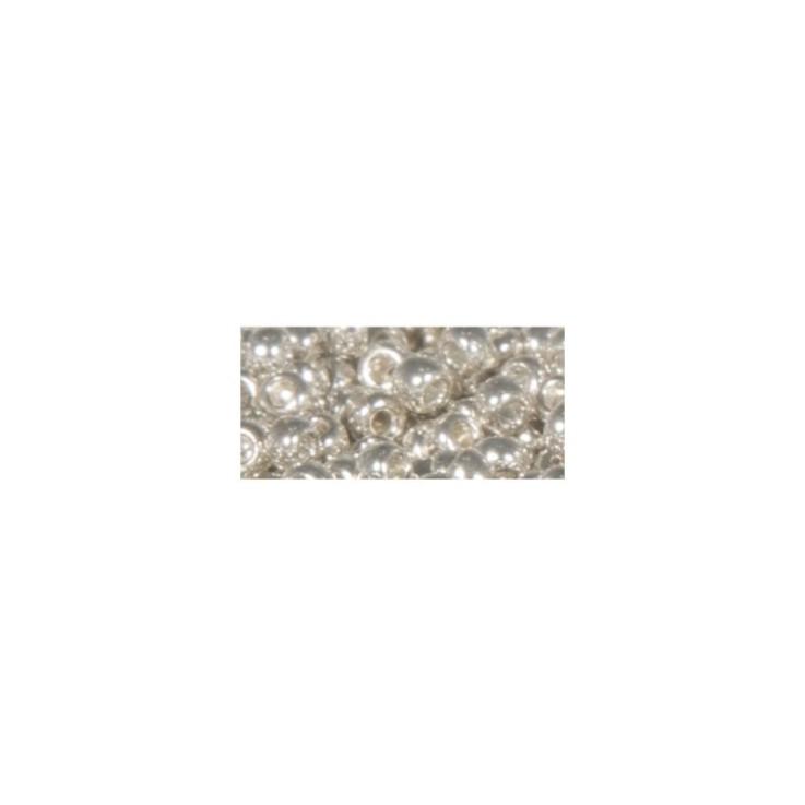 Rocailles, 2,0 mm ø, nacrées, argent, pas lavable, boîte 17 g
