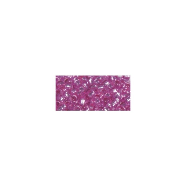 Rocailles, 2 mm ø, avec garniture argent, rose foncé, pas lavable, boîte 17 g