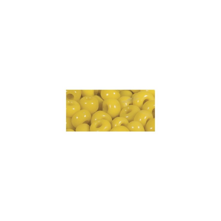 Rocailles, 2,6 mm ø, opaques, jaune, boîte 17 g