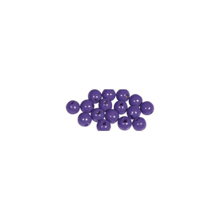 Perles en bois FSC 100%, polies, 8mm 82 pièces , lilas foncé