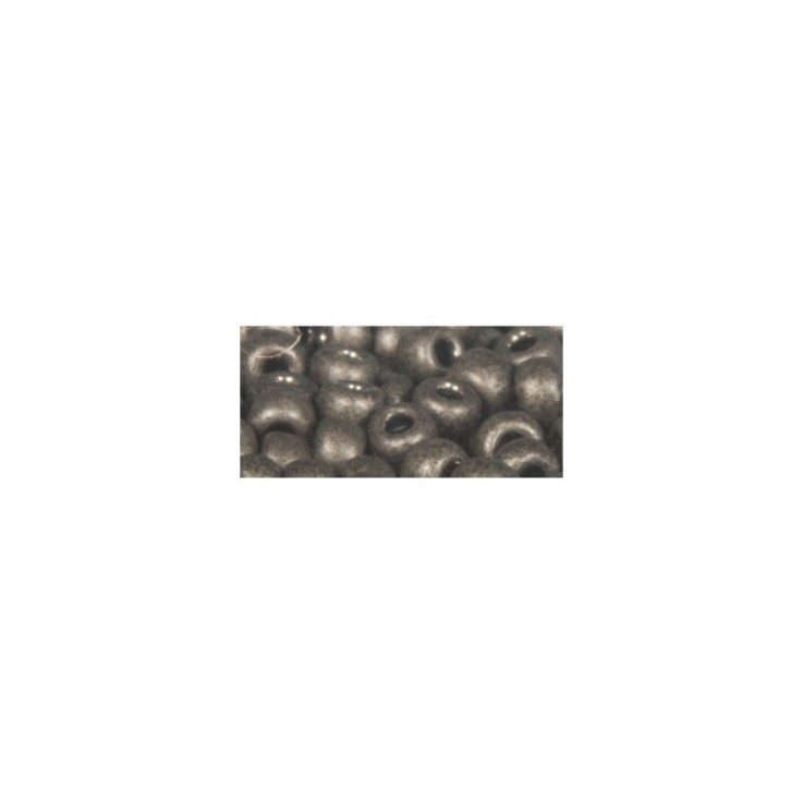 Metallic - rocailles, dépolies, anthracite, 2,6 mm ø, boîte 17 g