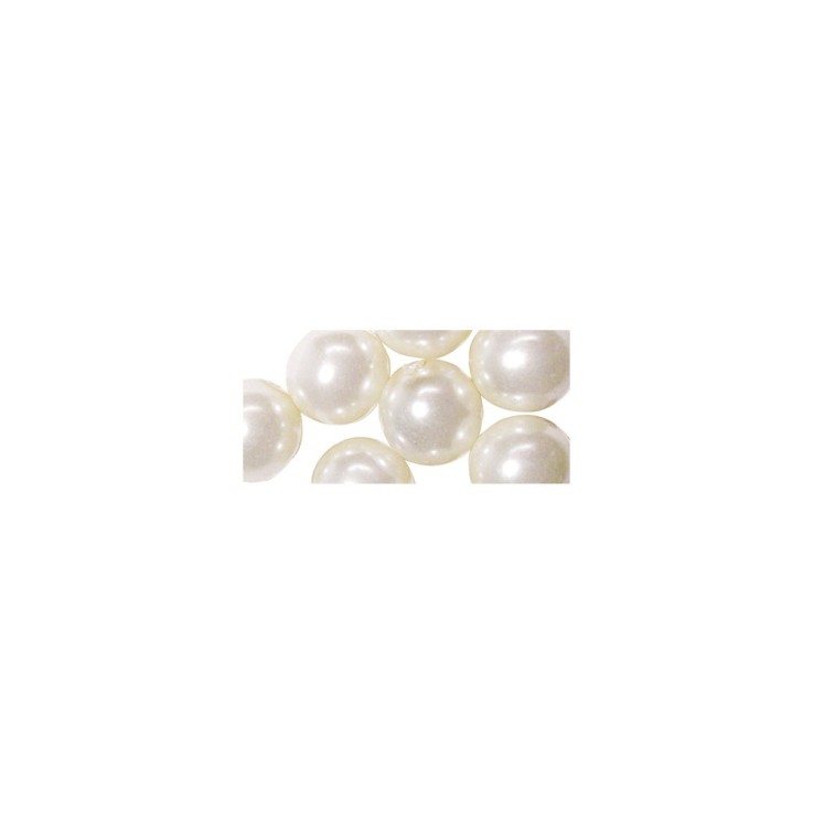 Renaissance Perles en verre , 4mm ø, blanc, boîte 85 pces