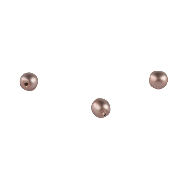 Renaissance Perles en verre, dépolies, 4, rose antique, boîte 85 pces