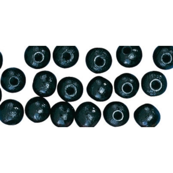 Perles en bois FSC 100%, polies, 8mm 82 pièces , noir