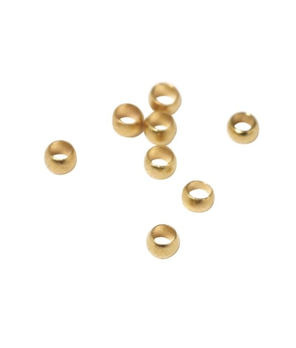 Perle à écraser, or, 0,8mm...