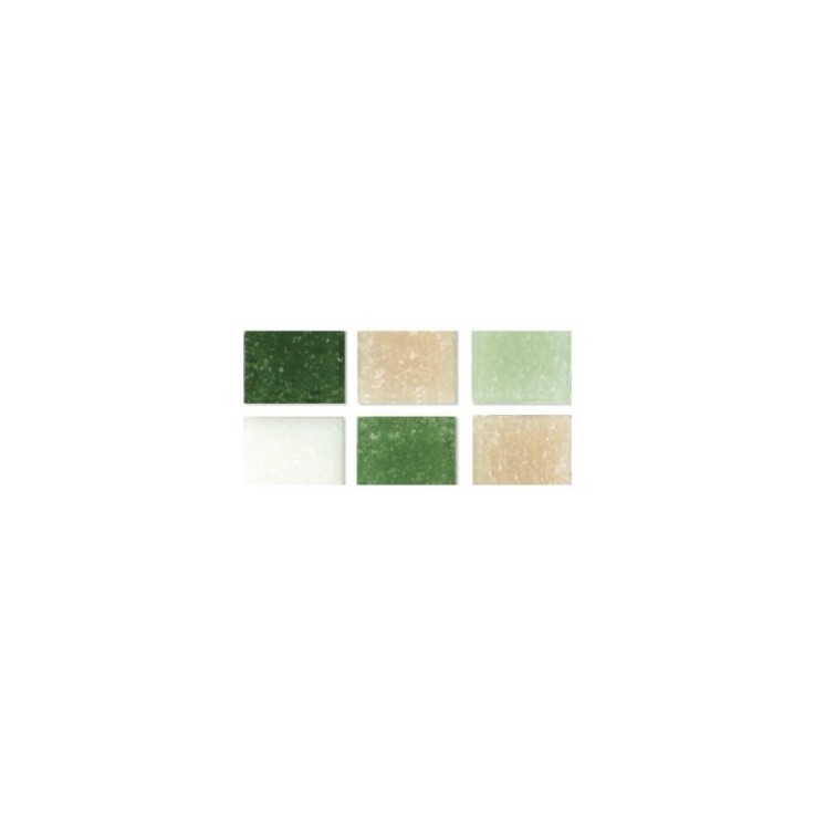 Pierres de mosaïque, 1x1cm, env. 1500 pièces, sceau 1kg, Teintes vertes