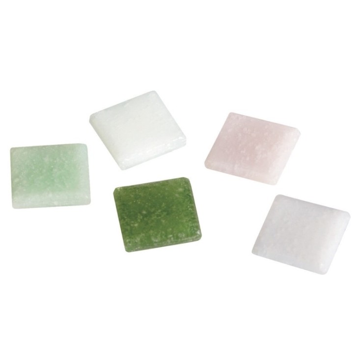 Pierres de mosaïque, 2x2cm, env. 350 pièces, sceau 1kg, Teintes vertes