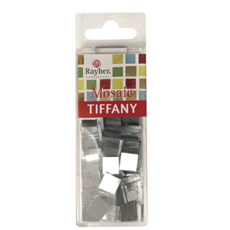 Miroir carré, 1x1cm, boîte - , env. 80 pces / 40g