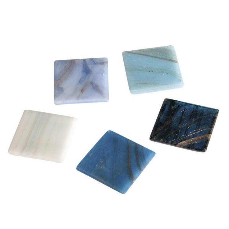 Pierres mosaïque ArtDecor Deluxe, 2 cm, sceau env. 160 pces / 500 g, bleu clair