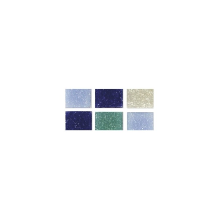 Pierres de mosaïque, 1x1cm, env. 1500 pièces, sceau 1kg, Teintes bleues
