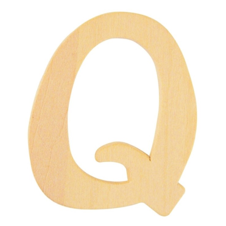 Lettre en bois Q FSC Mix Credit, 6cm