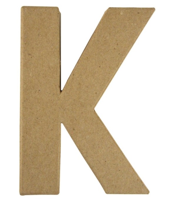 Lettre en papier-mâché K...