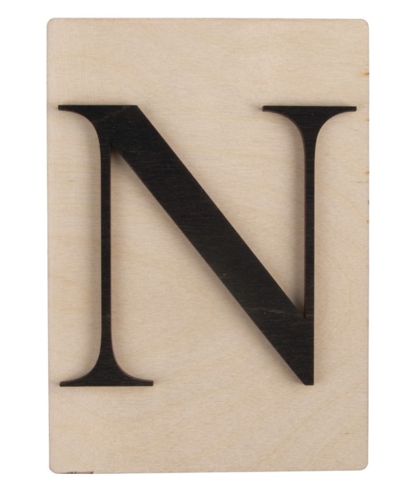Lettre en bois N, FSC Mixed...