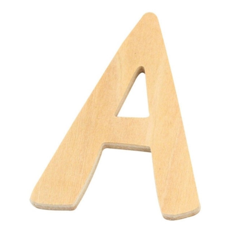 Lettre en bois A FSC Mix Credit, 6cm