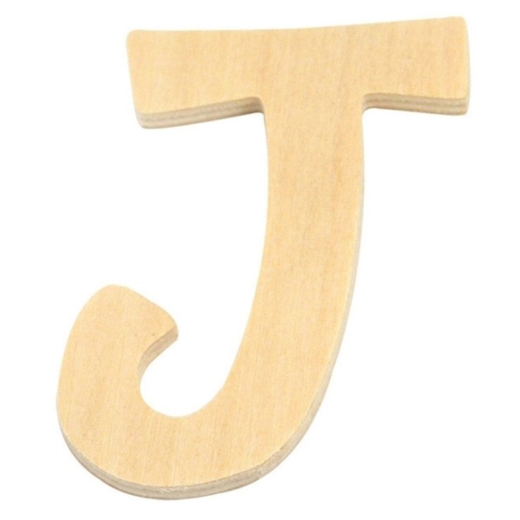 Lettre en bois J FSC Mix Credit, 6cm