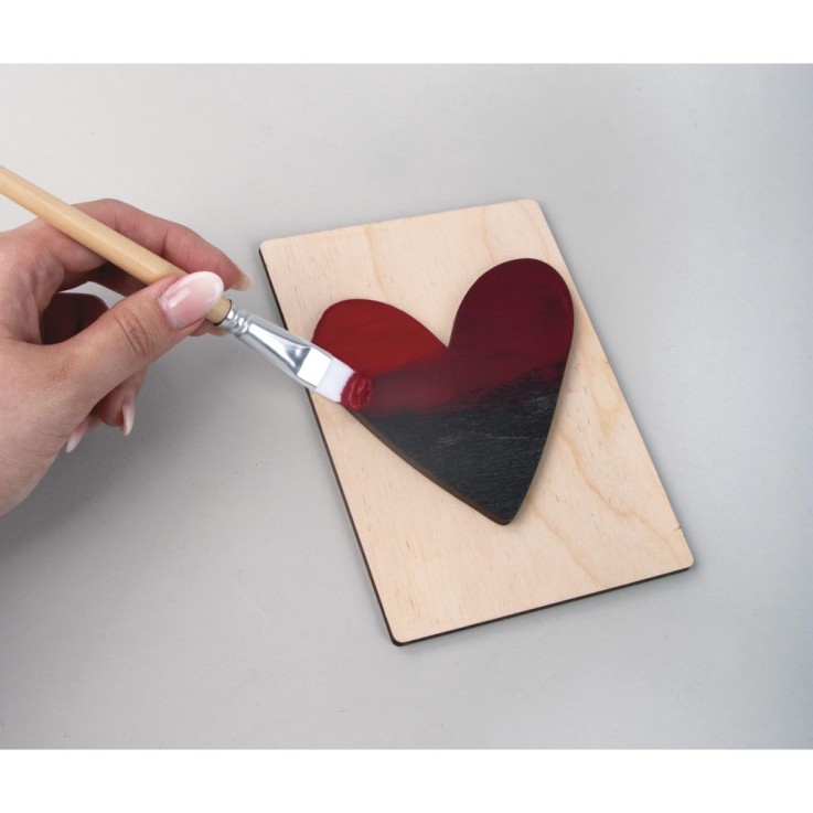 Lettre en bois U, FSC Mixed Credit, noir, 10,5x14,8cm