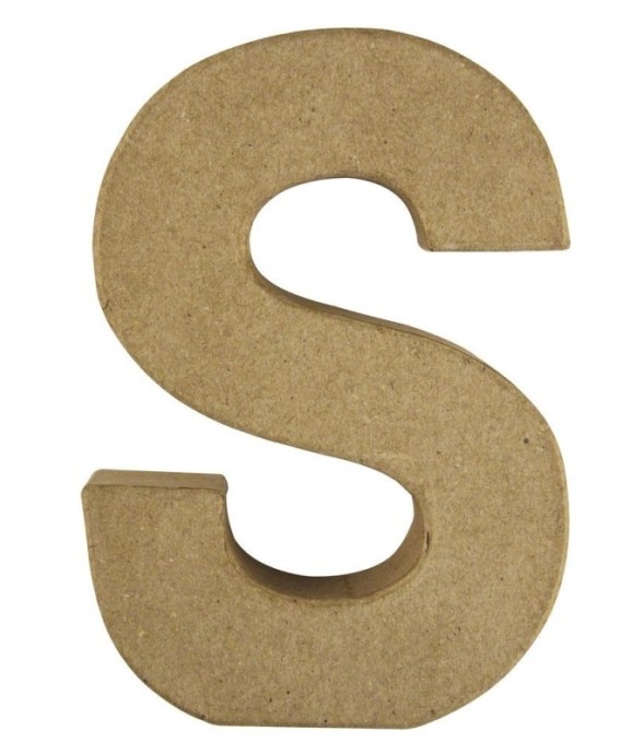 Lettre papier-mâché S FSC...