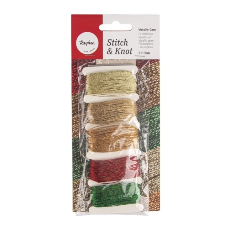Fil métallique StitchetKnot, 5 couleurs chaque 10m en , or
