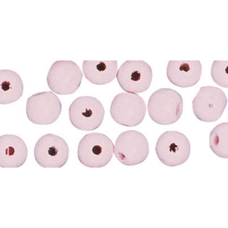 Perles en bois FSC 100%, polies, 8mm 82 pièces , rose