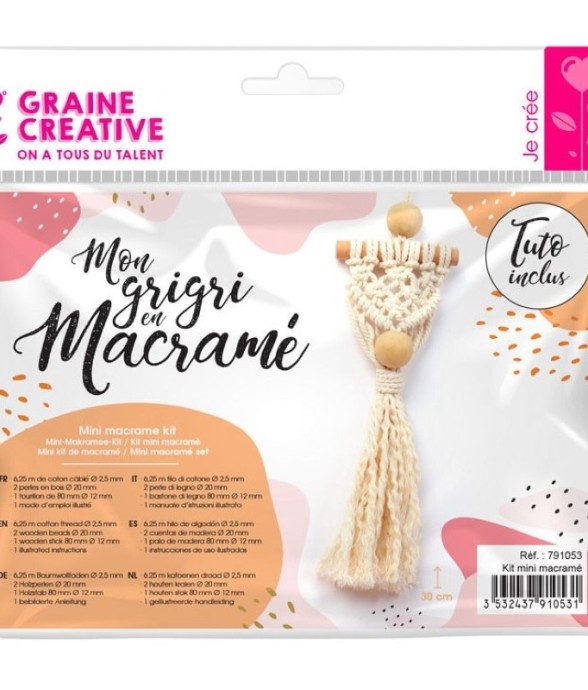 Kit Mon grigri en macramé