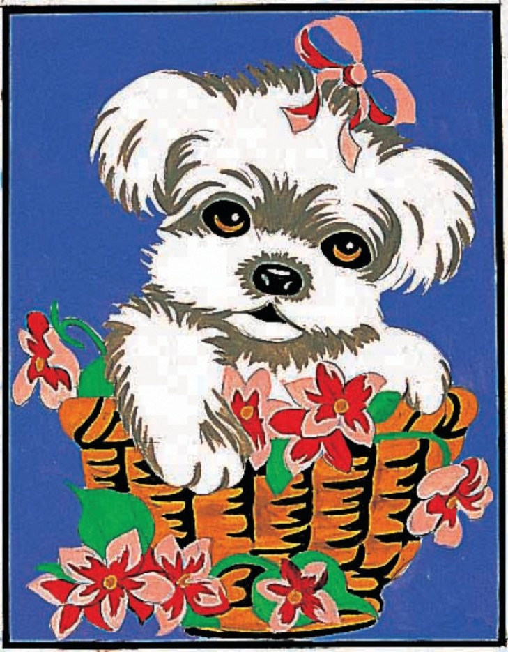 Kit canevas Chien 20x25cm