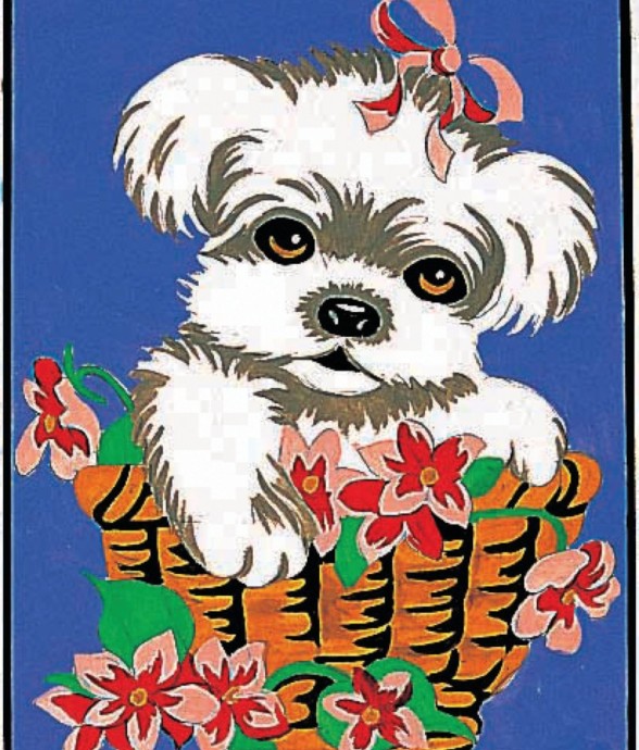 Kit canevas Chien 20x25cm