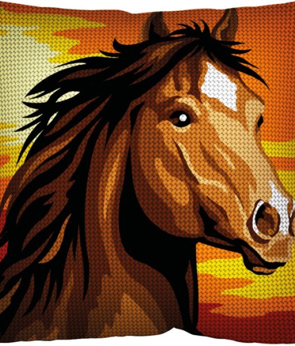 Kit Coussin Canevas Cheval...